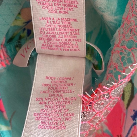 Victorias Secret Teddy Romper Y2K Tropical Print - Picture 9 of 10